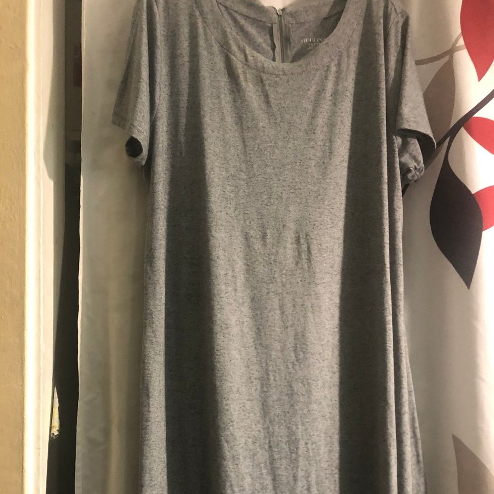 Merona Grey 2X women grey short sleeves night gown